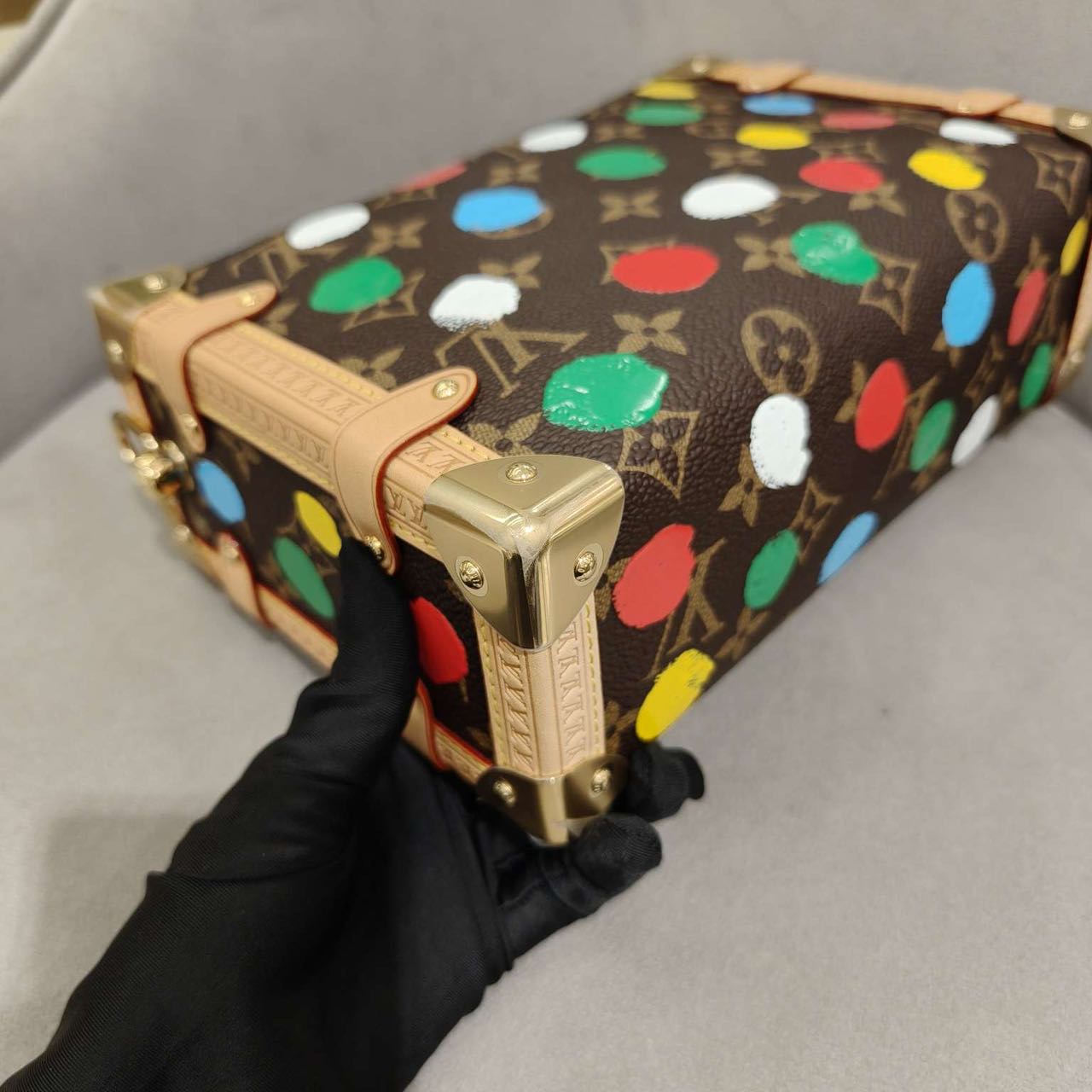Pre-owned Certified LV Louis Vuitton x Yayoi Kusama in Monogram Coated Canvas with 3D  Dots Print, 2023, w/Dust Bag, Strap