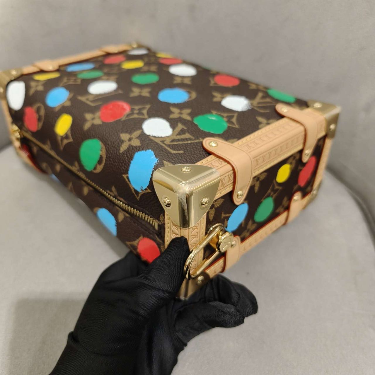 Pre-owned Certified LV Louis Vuitton x Yayoi Kusama in Monogram Coated Canvas with 3D  Dots Print, 2023, w/Dust Bag, Strap