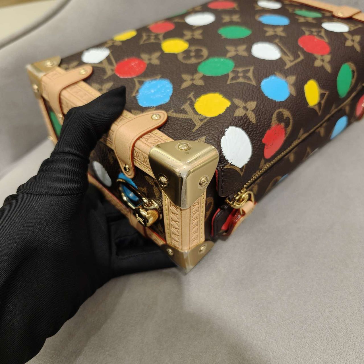 Pre-owned Certified LV Louis Vuitton x Yayoi Kusama in Monogram Coated Canvas with 3D  Dots Print, 2023, w/Dust Bag, Strap