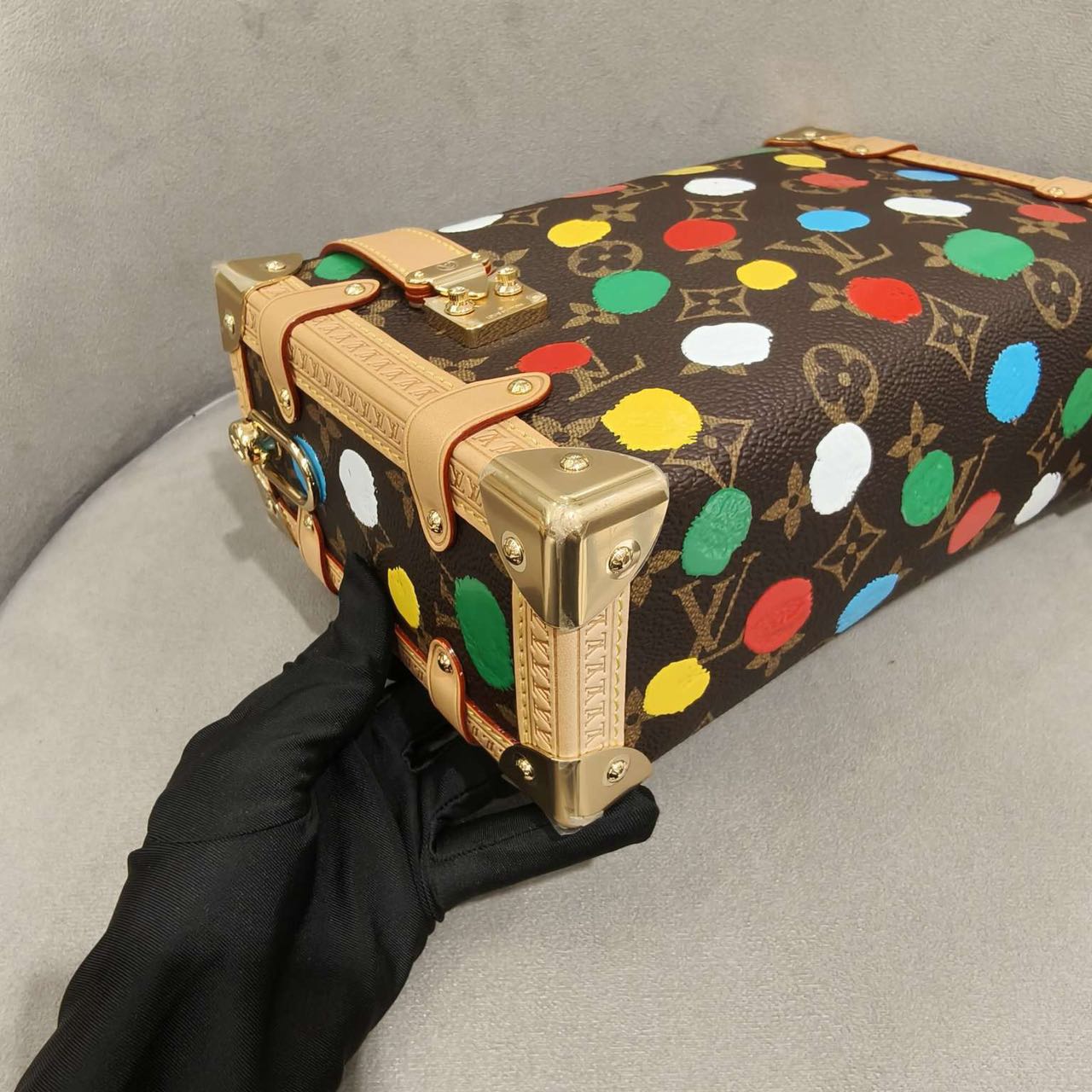 Pre-owned Certified LV Louis Vuitton x Yayoi Kusama in Monogram Coated Canvas with 3D  Dots Print, 2023, w/Dust Bag, Strap