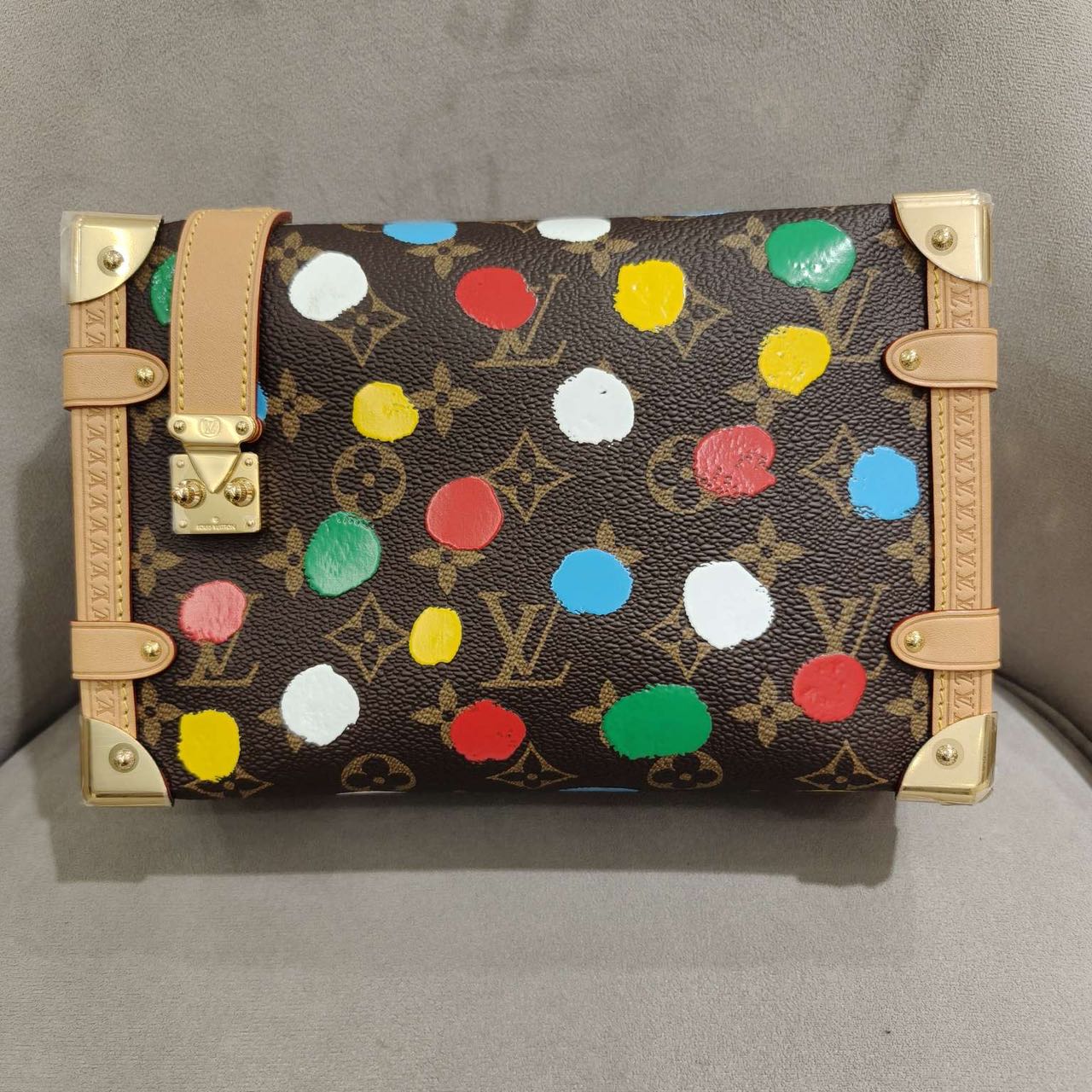 Pre-owned Certified LV Louis Vuitton x Yayoi Kusama in Monogram Coated Canvas with 3D  Dots Print, 2023, w/Dust Bag, Strap