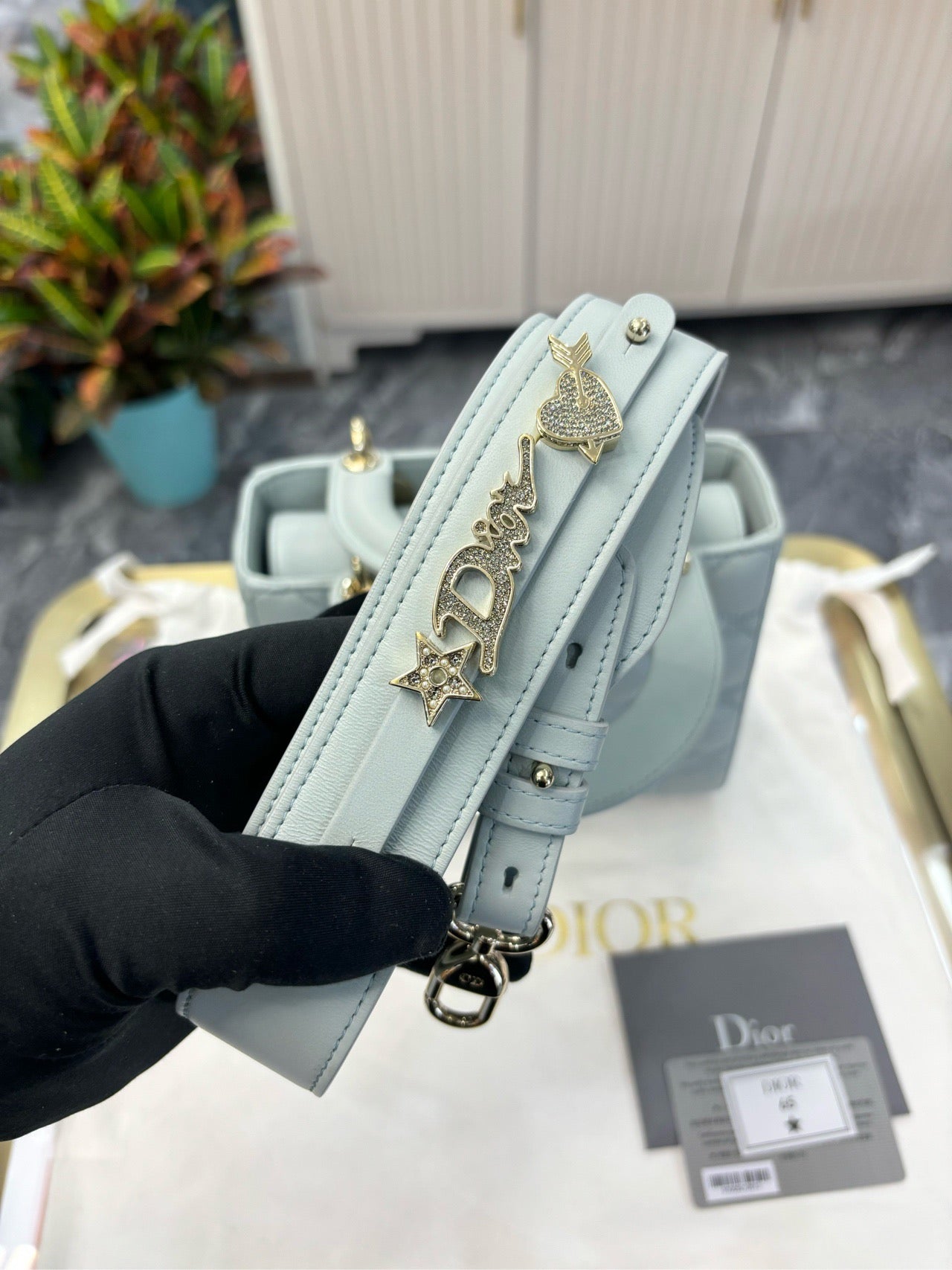 Lady dior blue lambskin online