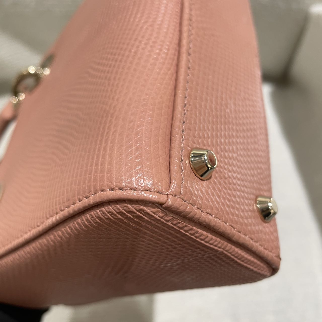 Pre-owned Certified Dior Mini Lady Dior in Nude Pink Natural Lizard Skin with Light Golden Hardware, 2021, w/full set