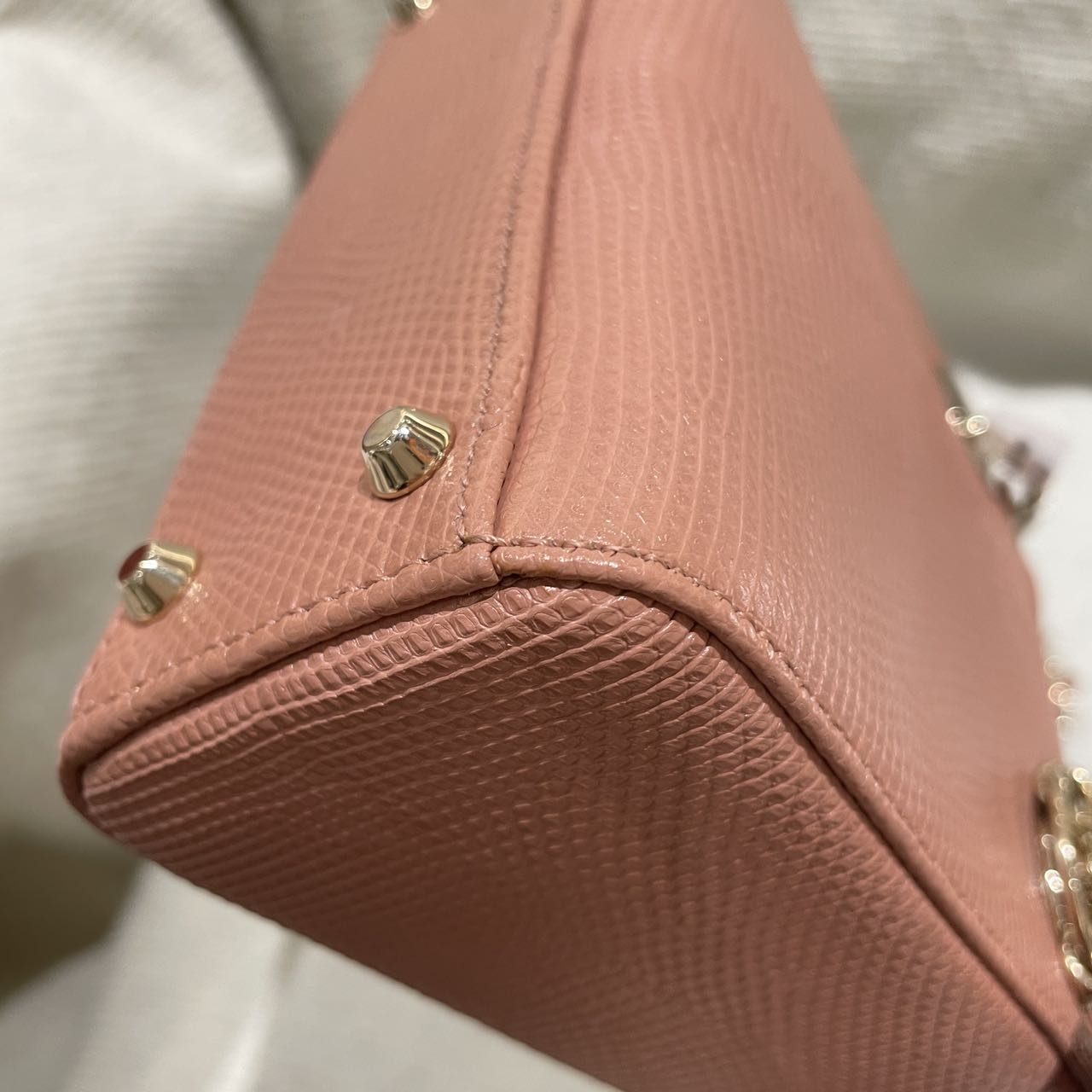 Pre-owned Certified Dior Mini Lady Dior in Nude Pink Natural Lizard Skin with Light Golden Hardware, 2021, w/full set