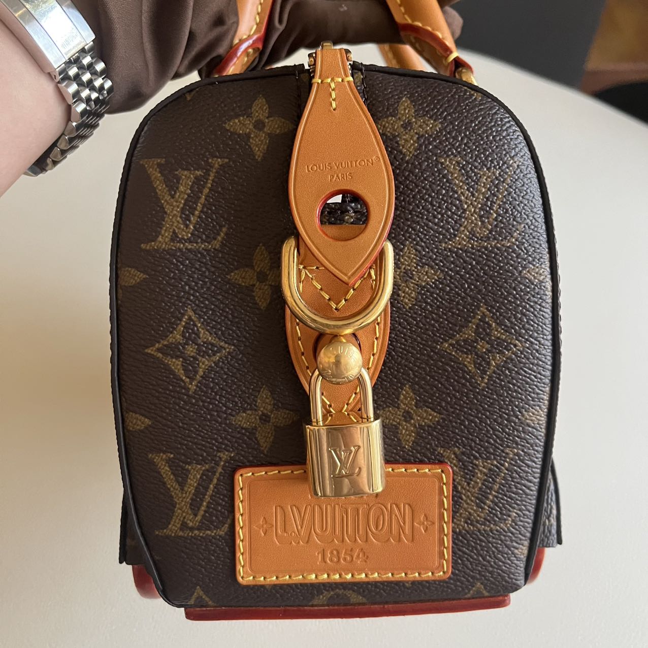 Pre-owned Certified Louis Vuitton SS26 Auto Rickshaw Handbag, 2026 Microchipped, w/ dust bag, lock&key in clochette, strap