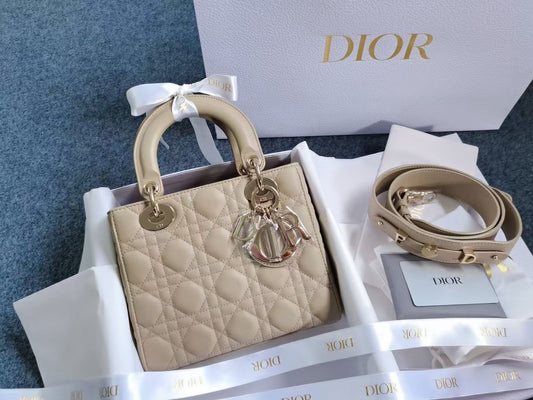 Pre-owned Brand New Small Lady Dior My ABCDior Beige, 2022, Full Set