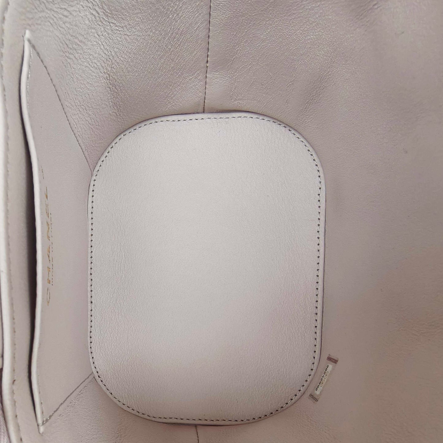 Pre-owned Certified Chanel Trendy CC Vanity Bag White Lilac Lambskin Golden Hardware, 2020-2021, w/ card, dust bag
