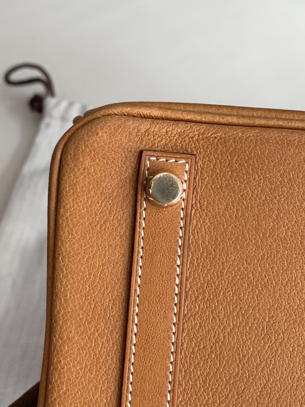 Pre-owned Certified Hermes Birkin 25 in 1H Toffee Peau Porc Pigskin with Golden Hardware, 2022, w/ Full Set