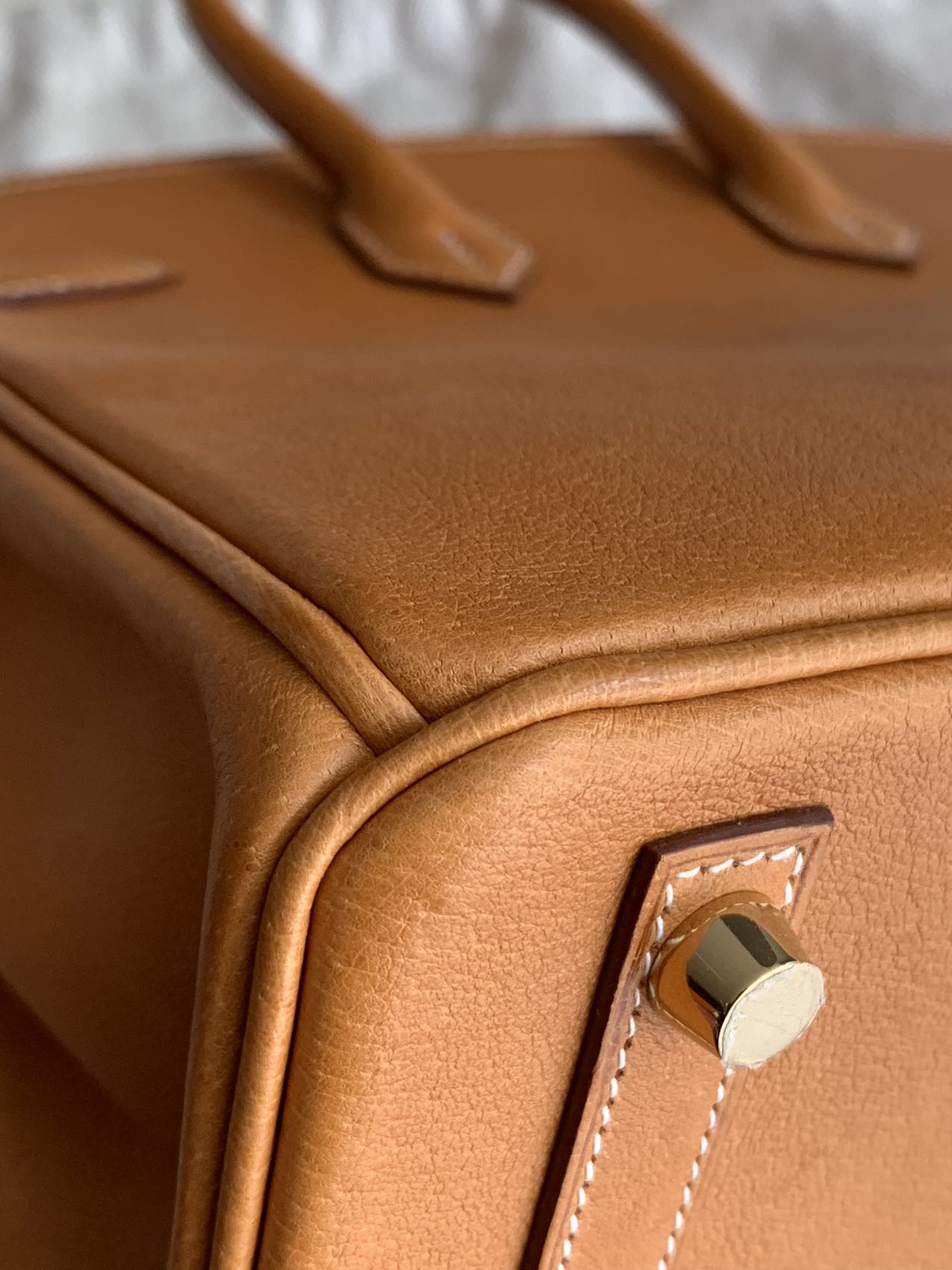 Pre-owned Certified Hermes Birkin 25 in 1H Toffee Peau Porc Pigskin with Golden Hardware, 2022, w/ Full Set