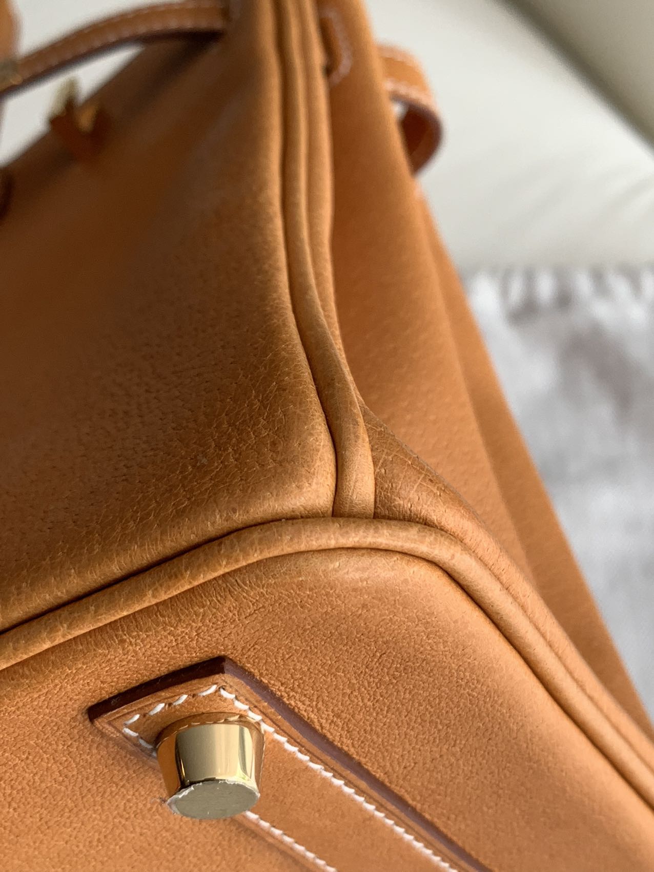 Pre-owned Certified Hermes Birkin 25 in 1H Toffee Peau Porc Pigskin with Golden Hardware, 2022, w/ Full Set