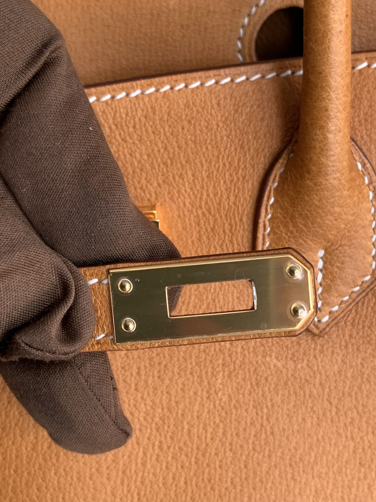 Pre-owned Certified Hermes Birkin 25 in 1H Toffee Peau Porc Pigskin with Golden Hardware, 2022, w/ Full Set