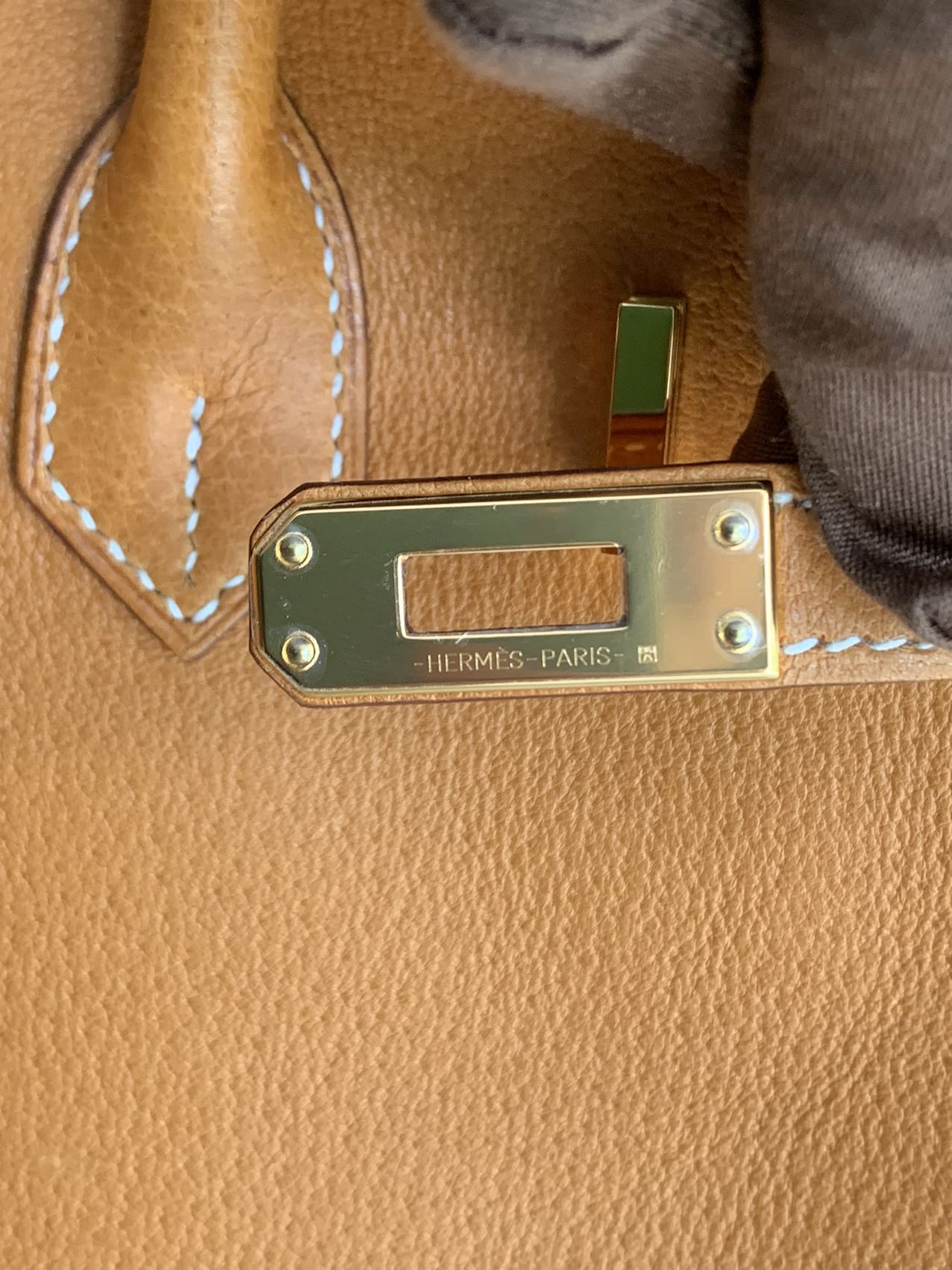 Pre-owned Certified Hermes Birkin 25 in 1H Toffee Peau Porc Pigskin with Golden Hardware, 2022, w/ Full Set