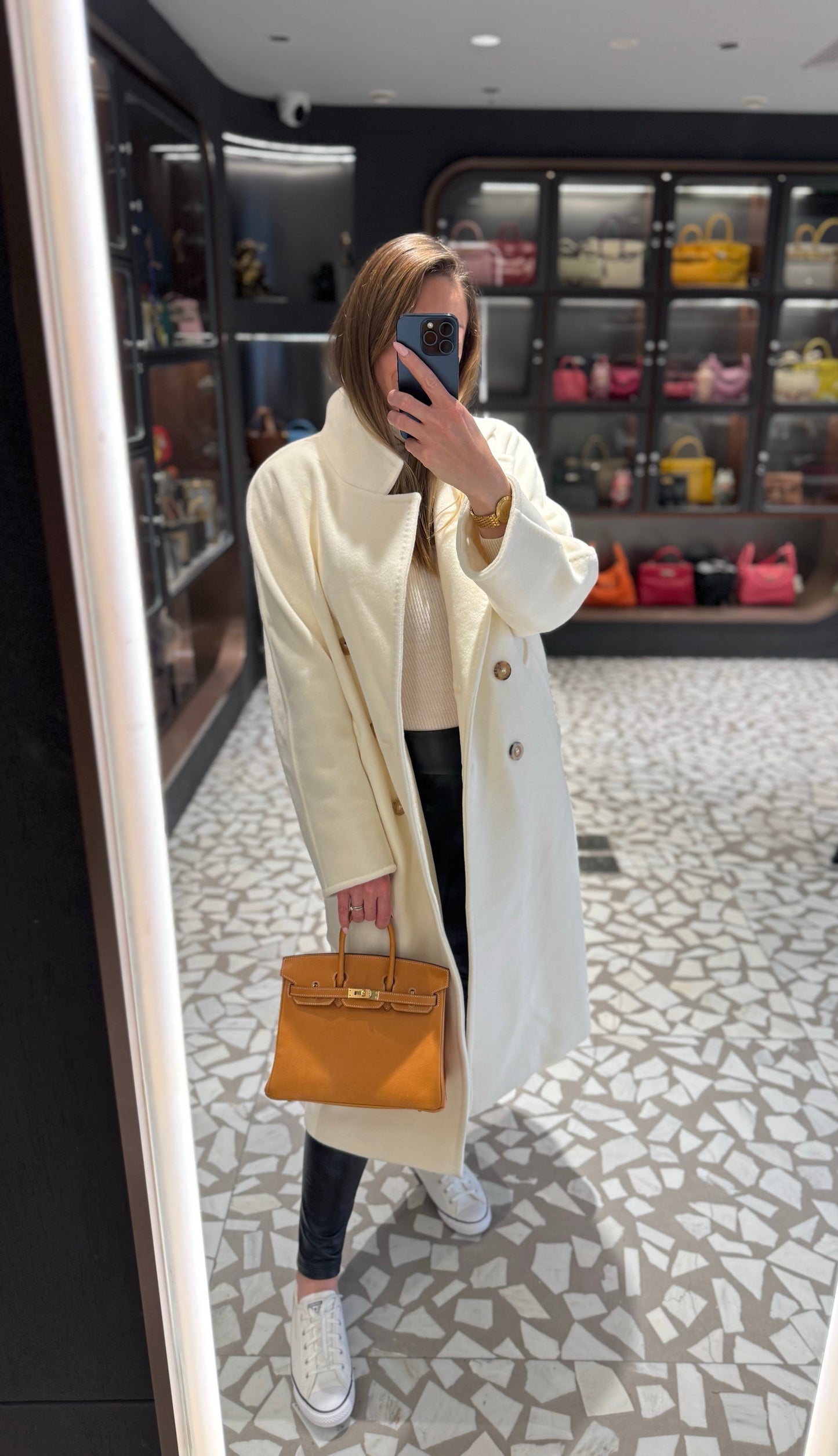 Pre-owned Certified Hermes Birkin 25 in 1H Toffee Peau Porc Pigskin with Golden Hardware, 2022, w/ Full Set