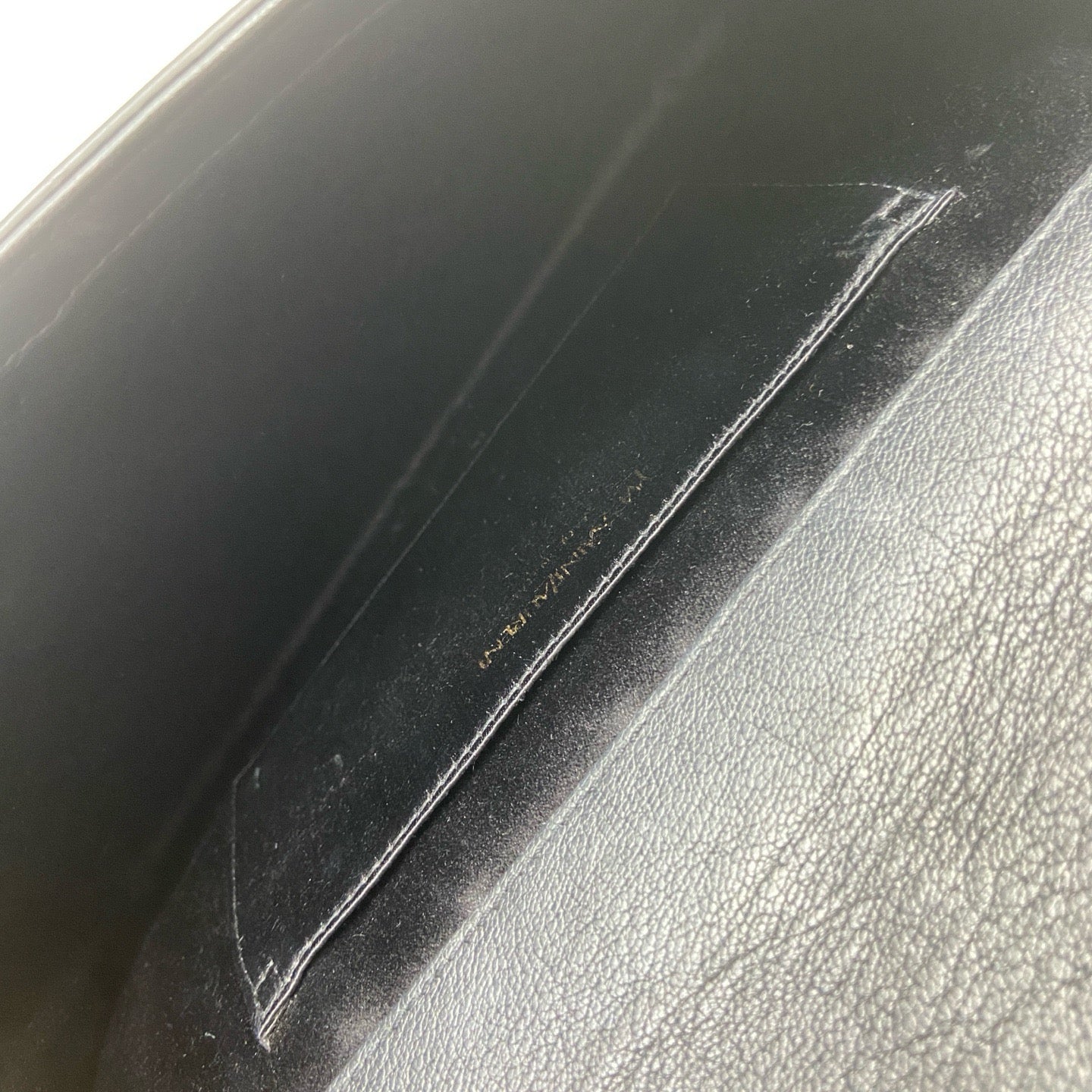 Pre-owned Certified YSL Saint Laurent Clutch in Black Calfskin, w/ dust bag