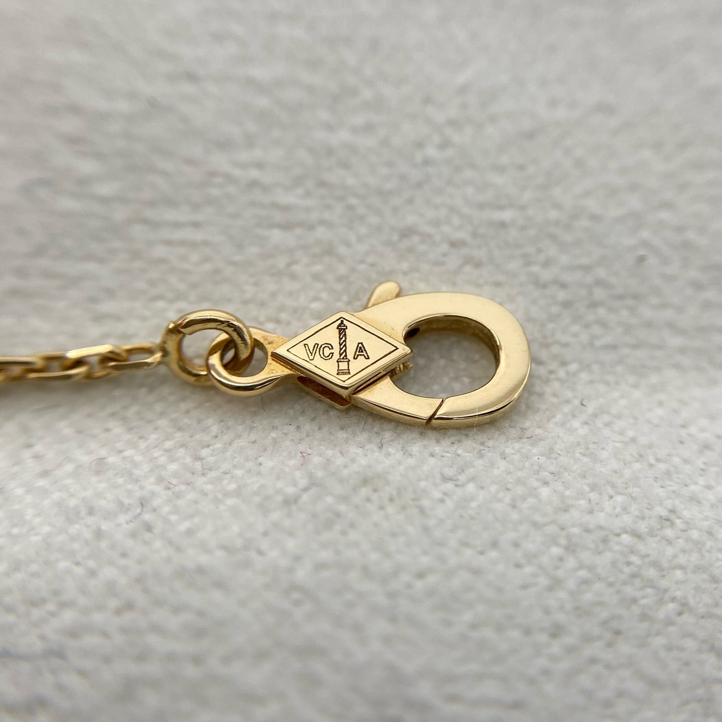Pre-owned Certified VCA Van Cleef & Arpels Lucky Alhambra Butterfly Pendant Necklace, 18k Gold with Tiger Eye, 2017, w/ box