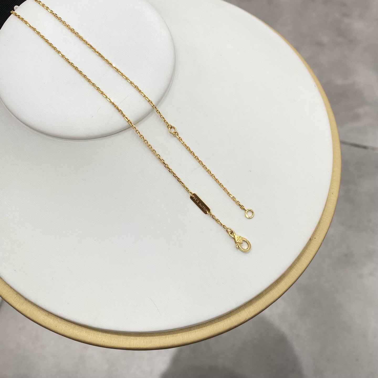 Pre-owned Certified VCA Van Cleef & Arpels Lucky Alhambra Butterfly Pendant Necklace, 18k Gold with Tiger Eye, 2017, w/ box