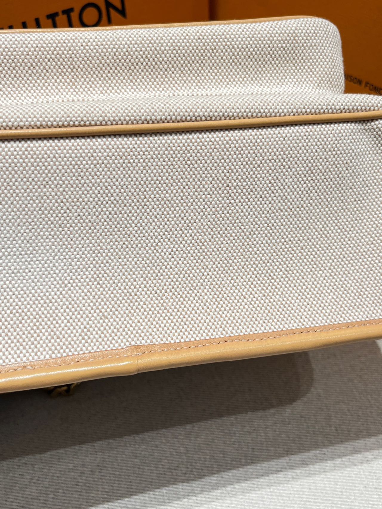 Pre-owned Certified Saint Laurent YSL Medium Niki Bag in Beige Canvas and Brown Leather with Golden Hardware