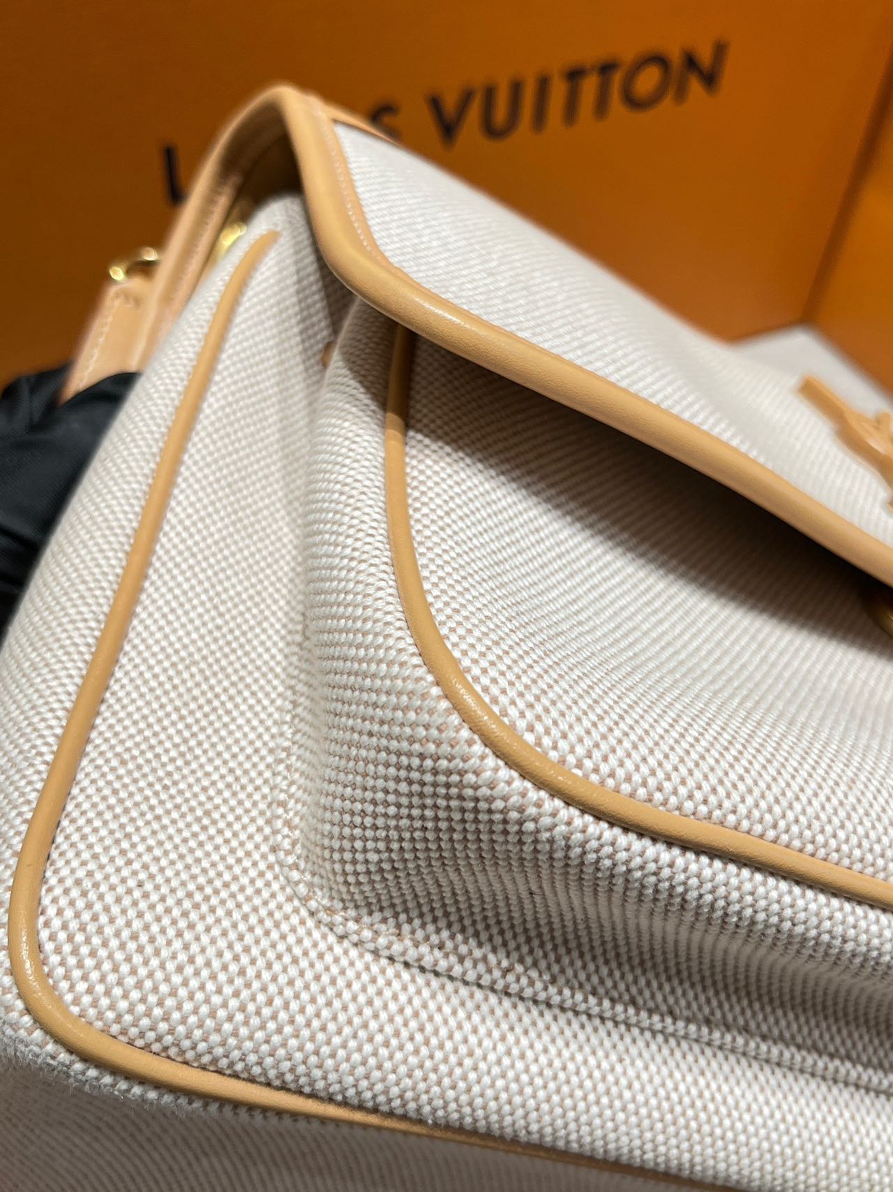 Pre-owned Certified Saint Laurent YSL Medium Niki Bag in Beige Canvas and Brown Leather with Golden Hardware