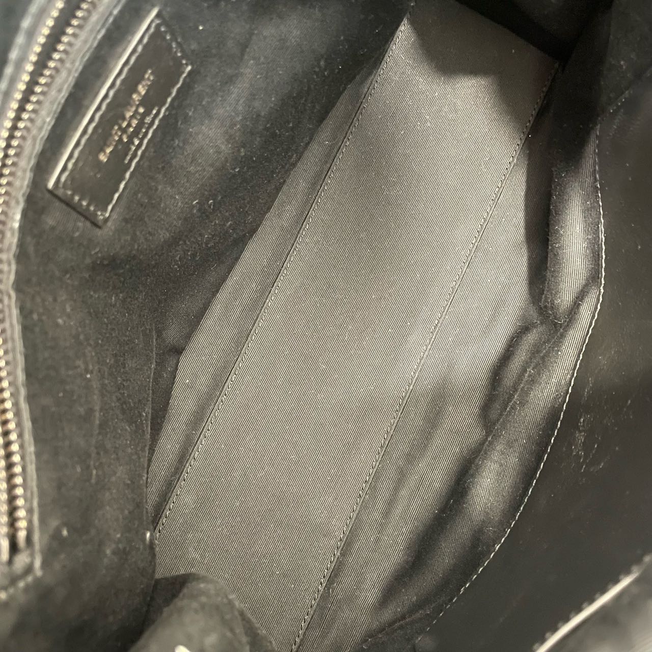Pre-owned Certified Saint Laurent YSL Niki Shopping Bag Black Vintage Calfskin with Silver Hardware, 2024, w/ dust bag