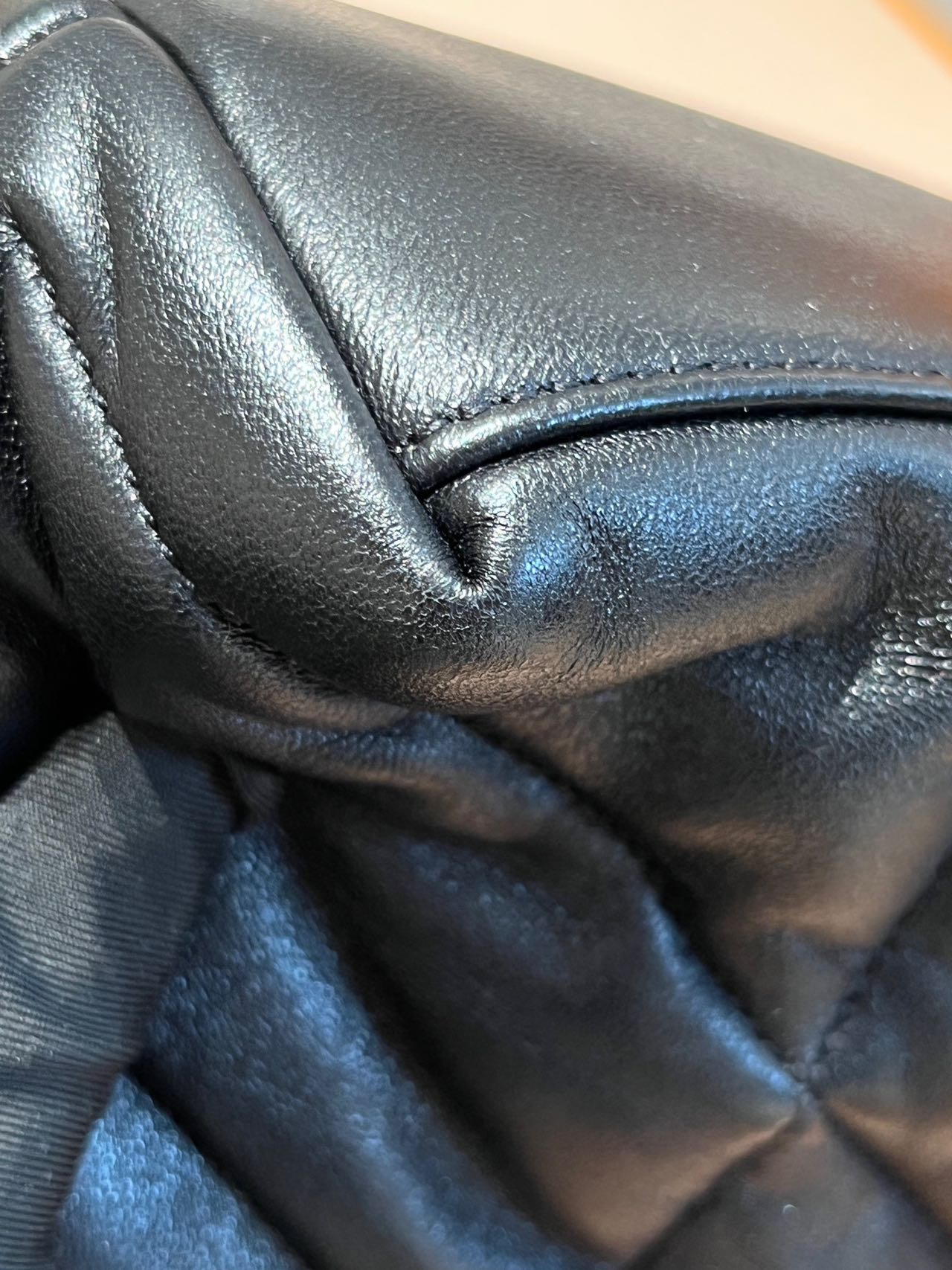 Pre-owned Certified YSL Saint Laurent Small Puffer in Black Lambskin with Silver Hardware