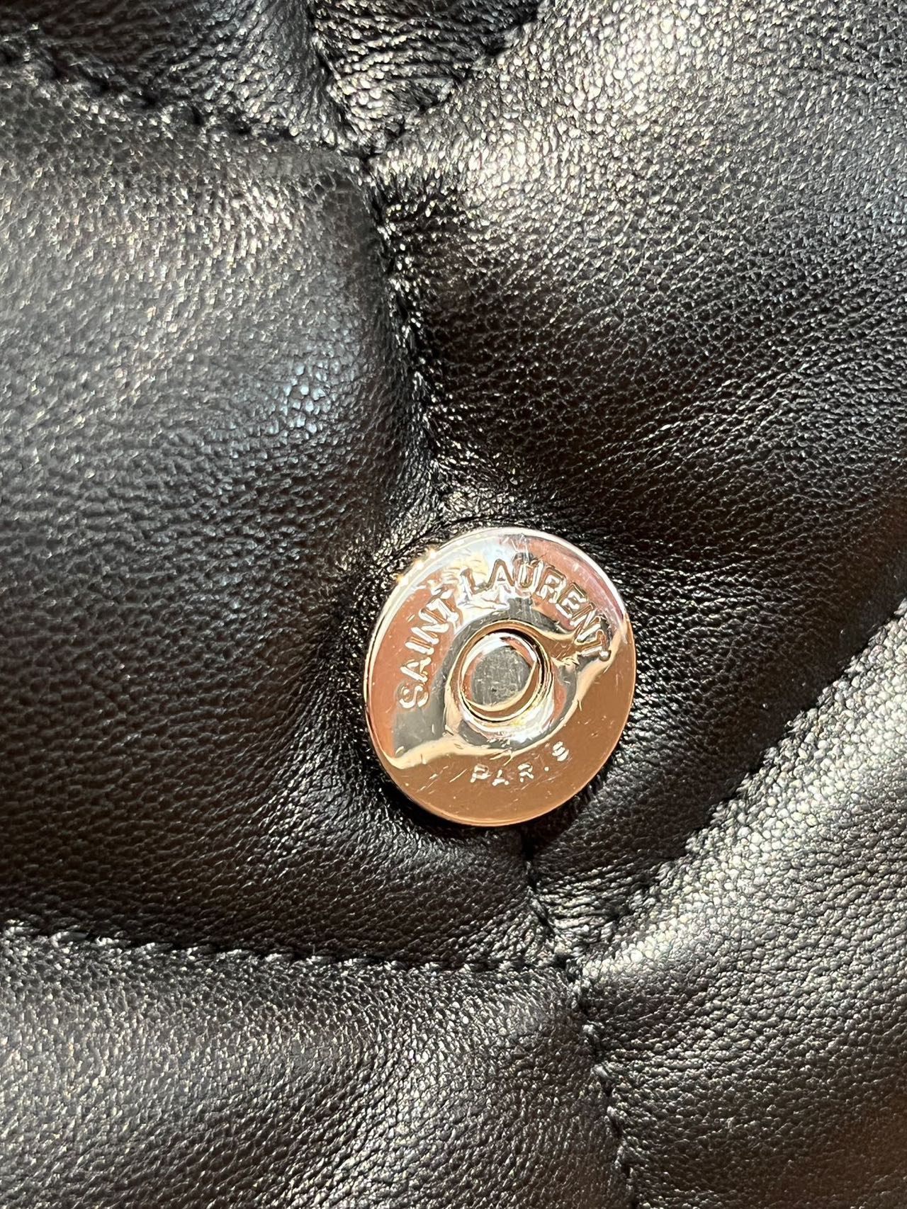 Pre-owned Certified YSL Saint Laurent Small Puffer in Black Lambskin with Silver Hardware