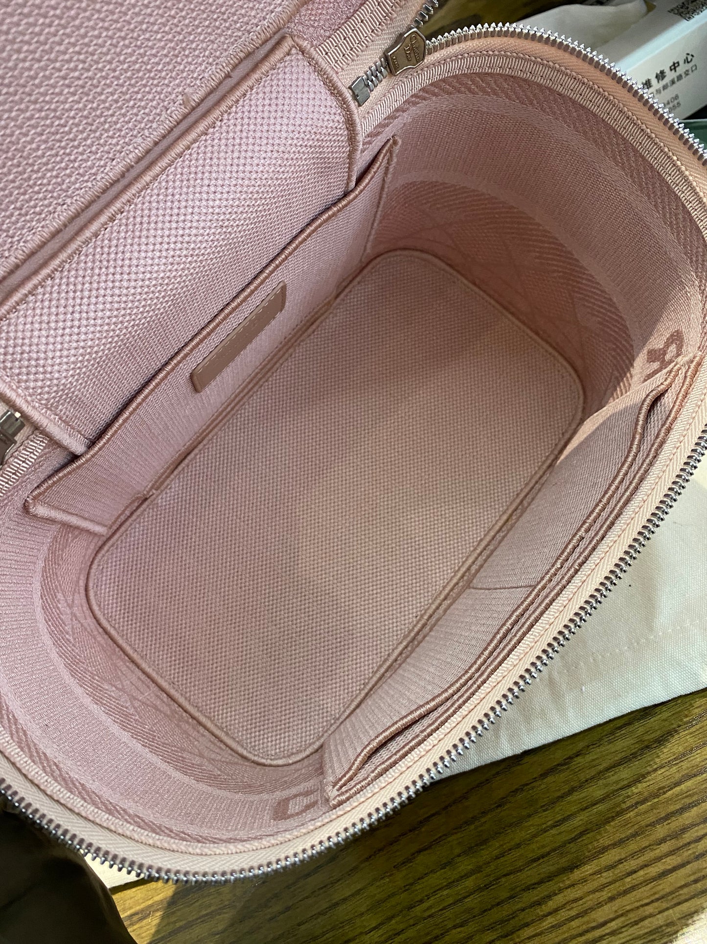 Pre-owned Dior DiorTravel Vanity Case Blush Pink A condition